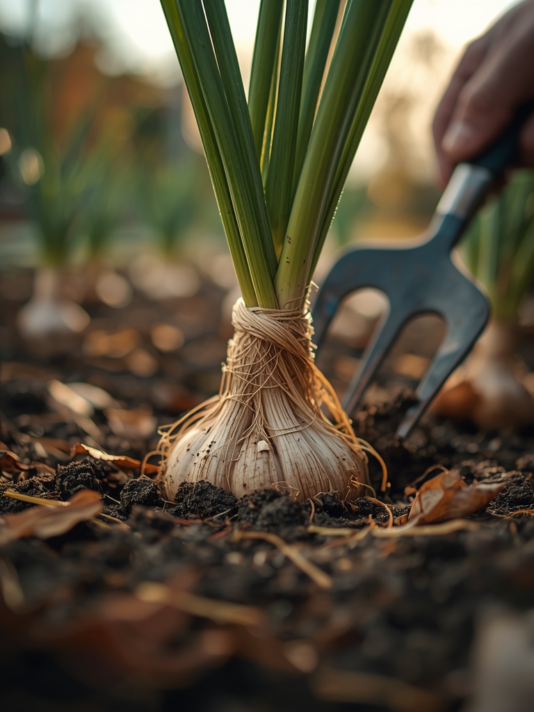 Preparing garlic bulbs for fall planting