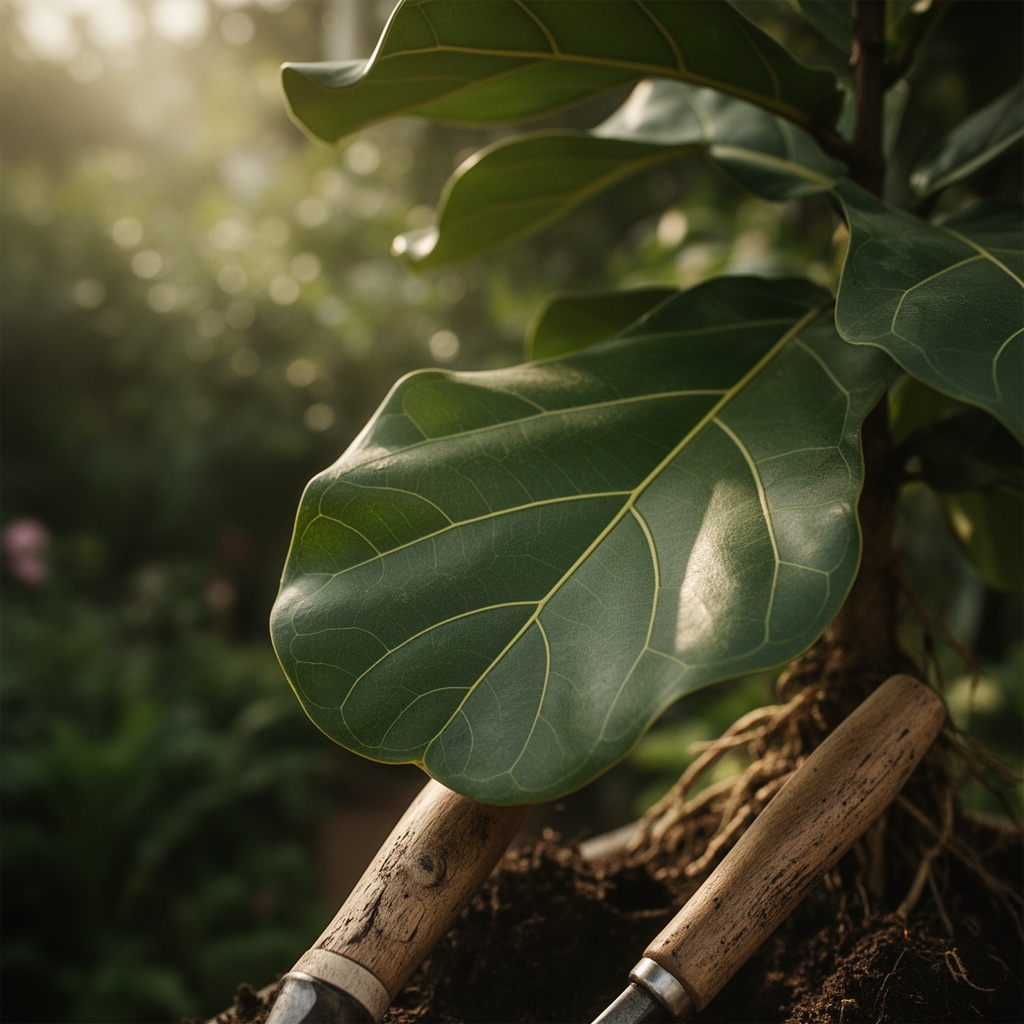 Steps to repot a rootbound fiddle leaf fig