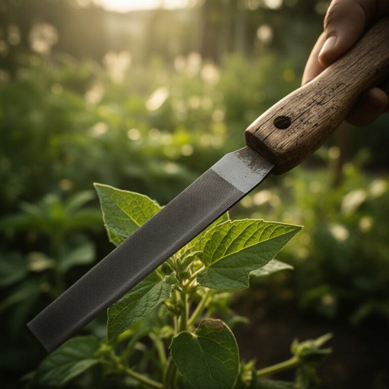 How to use a mill file for sharpening hoes