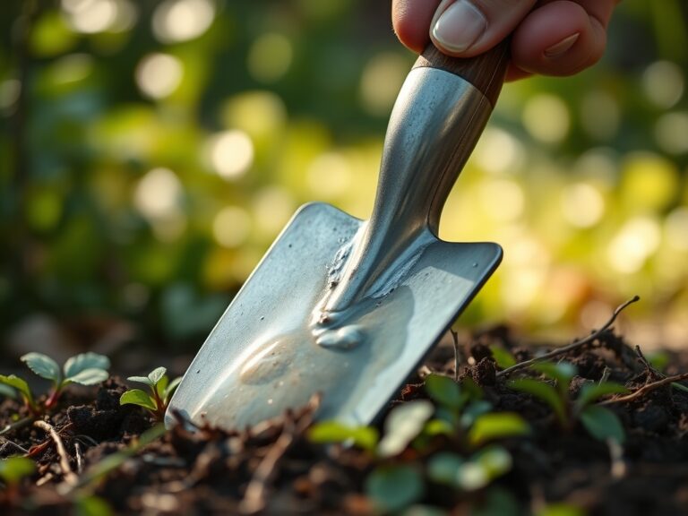 Steps for cleaning a garden spade after use