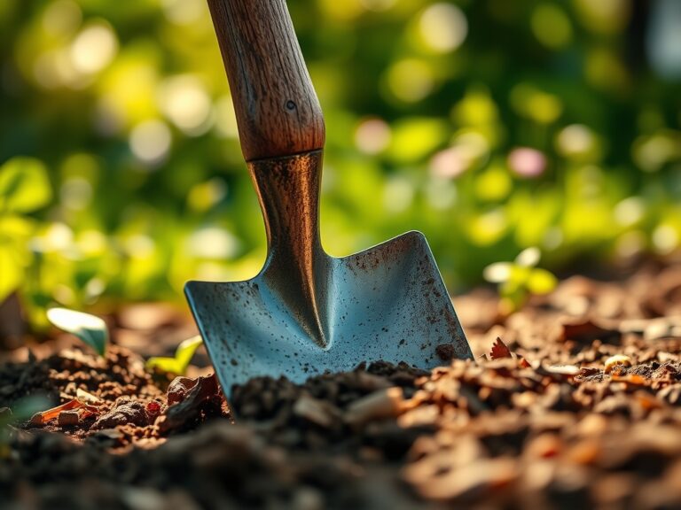 Using a shovel for custom landscaping
